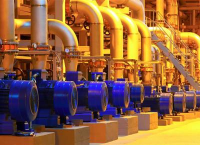 A room full of pipes and values