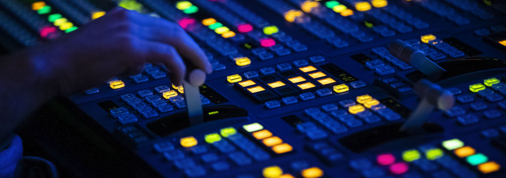 Illuminated control room